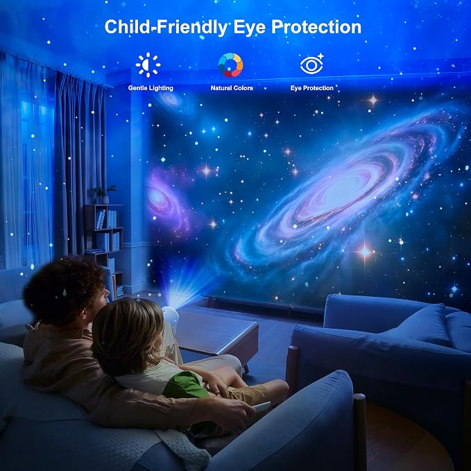 Brizled Projector Galaxy Light Pro, 4K Glasses-Free 3D LED Night Lamp Ocean | Holographic Planetarium Bedroom Star Light with 90+ Dynamic Themes; Stereo Bluetooth Speaker; Remote Nebula Light for Ceiling