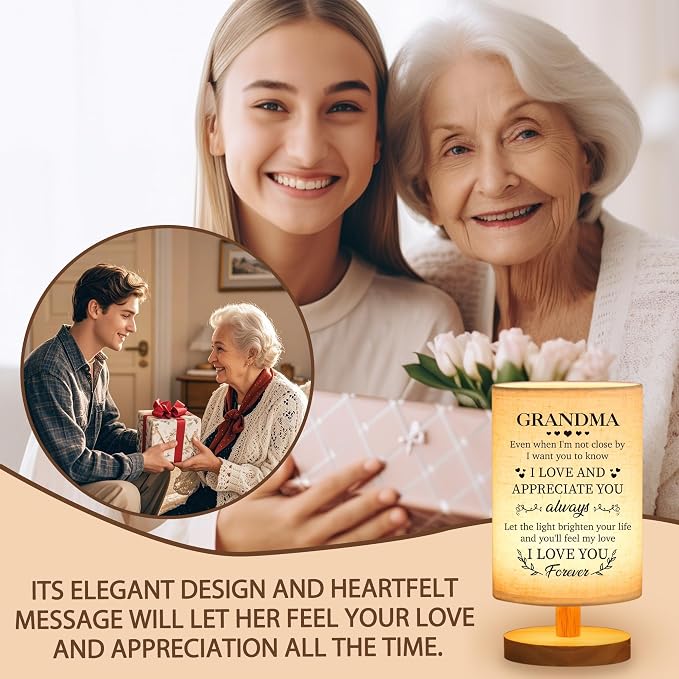 WSYEAR Birthday Gifts for Grandma from Grandkids, Grandma Birthday Gifts Table Lamp for Grandmother Nana Birthday Unique Grandma Gifts
