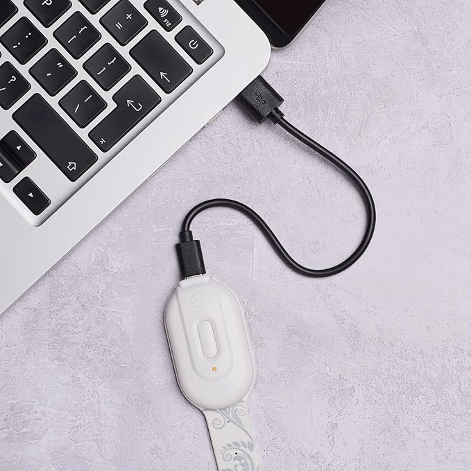 Gifts for Readers & Writers Rechargeable Book Light, Clip On Reading Light for Bed, 2in1 Flexilight & Bookmark, 12 Hours of Light Once Charged, Includes USB Cable & 2 LED Lights, White Flowers
