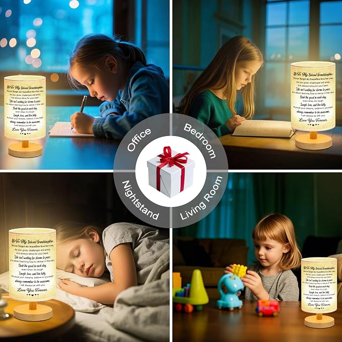 WSYEAR Granddaughter Gifts from Grandma, Birthday Mothers Day Graduation Gifts for Granddaughter Night Light,to My Girls Kids Present from Grandma