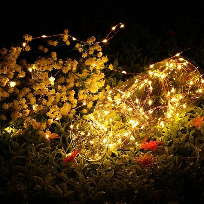 Joomer LED Fairy Lights Battery Operated, 2 Pack Each 16FT 50 LED Cuttable Starry Lights with Timer for Bedroom, Parties, Wedding Christmas Indoor Decor (Warm White)