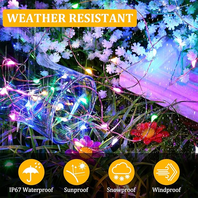 Timer Fairy Lights,Battery Operated Mini Christmas Lights for Bedroom,Christmas,Parties,Wedding,Gift Decoration(5m/16ft Multicolor)