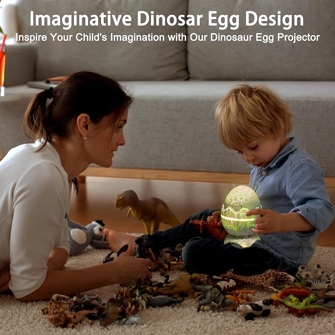 Star Projector Night Light, AIRIVO Dinosaur Egg Ocean Wave Galaxy Projector for Bedroom with Music Speaker, White Noise, Timer and Remote, Ceiling Projection Lamp Room Decor Gift for Kids & Adults