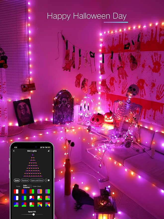 Brizled Smart Fairy Lights, 66FT 200 LED St. Patrick's Day Green String Lights WiFi Smart App & Voice Controlled, RGB Color Changing Mini Christmas Light Dimmable for Halloween Xmas Easter July 4th