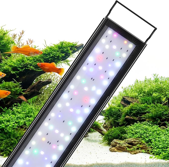 hygger IP68 Waterproof LED Aquarium Light 24/7 Cycle Full Spectrum Fish Tank Light with Timer Adjustable Brightness 12 Colors Aquarium Lamp for 46-54 in Freshwater Planted Tank