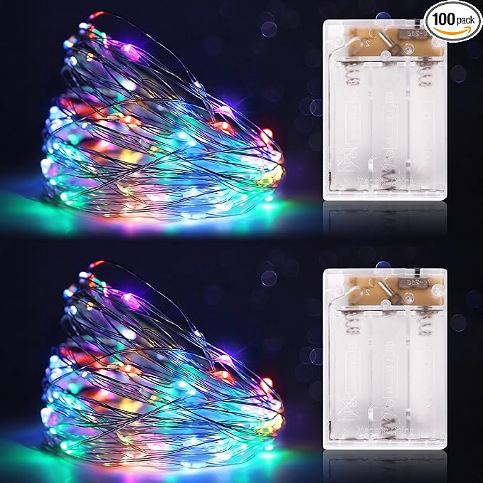 Timer Fairy Lights,Battery Operated Mini Christmas Lights for Bedroom,Christmas,Parties,Wedding,Gift Decoration(5m/16ft Multicolor)