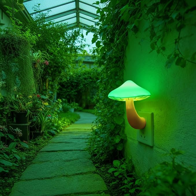 AUSAYE Led Nigh Light,Plug in Nightlight, Dusk to Dawn Sensor Automatic On and Off Night Lights Green