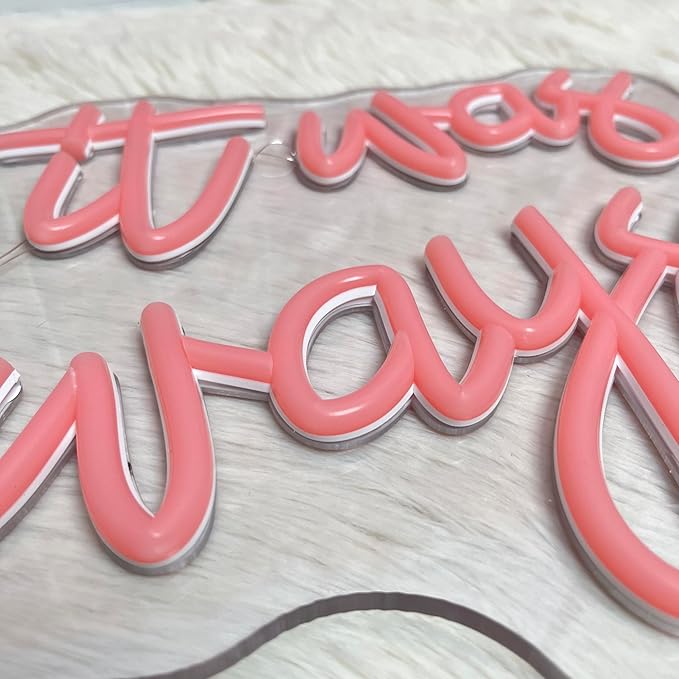 It's Always You Neon Sign Pink Neon Wedding Sign LED Neon Signs for Wall Decor Light up Sign for Bedroom Neon Light for Wedding Festival Anniversary Valentine's Day Birthday 40CM*23CM