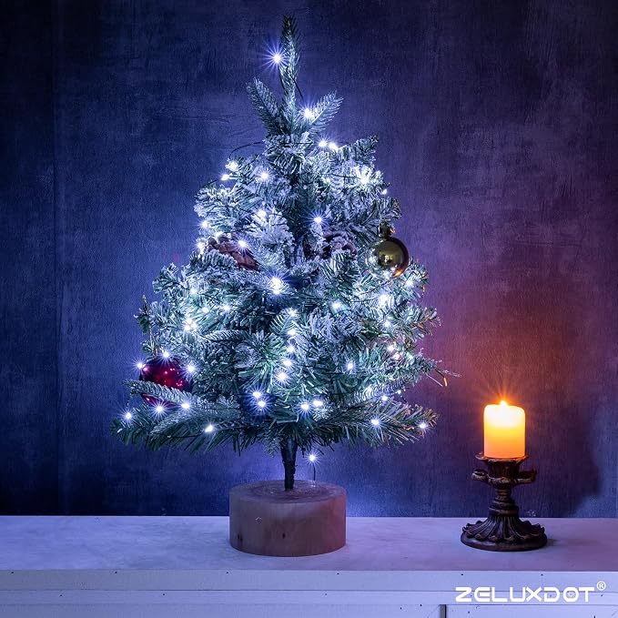 100FT 300LEDs Fairy Lights Plug in,Green Wire,Cool White | Waterproof Led String Lights,8 Modes Remote Twinkle Light for Outdoor Indoor Christmas Wedding Birthday Garden Decorations