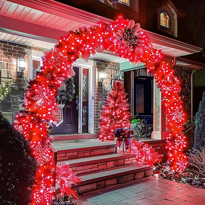 LED Fairy Lights, Connectable Red Christmas String Lights with Timer | Waterproof Light Strand for Christmas Tree, Bedroom, Patio, Wedding, Party, Indoor Outdoor Decor