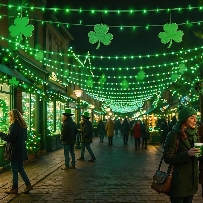 66Ft Waterproof Green LED Rope Lights, 16 Color Changing String Lights with Remote & Emerald Mode, 200 LEDs Outdoor Party Lights for St. Patrick's Day, Pub, Garden, Patio Décor