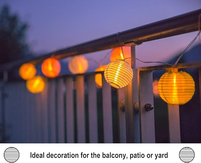 Cobus CozyHome Outdoor Lights for Patio | Solar Outdoor Lights 20 LEDs | Solar Lights Outdoor Garden | Solar String Light Lantern | Outdoor Solar String Lights | Solar String Lights Outdoor Garden