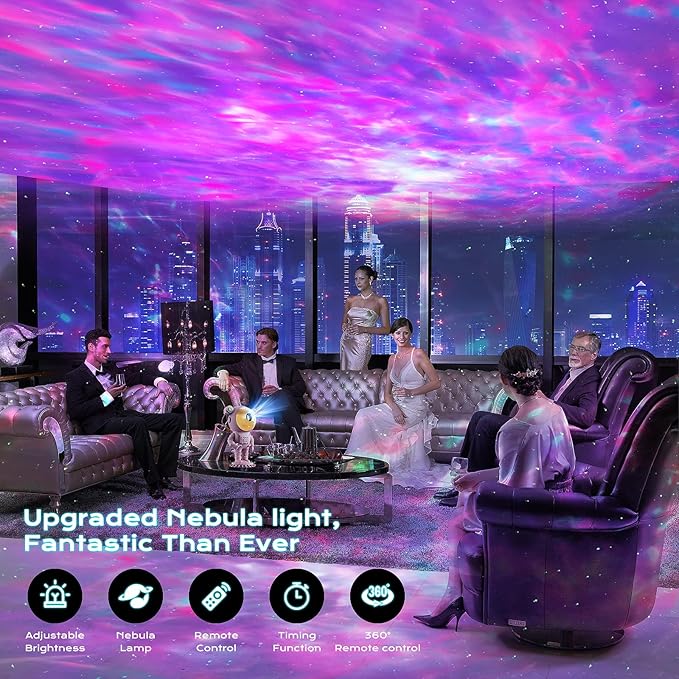 Astronaut Galaxy Starry Sky Projector, Night Light with Remote Control & Timer, Gift (Pink)