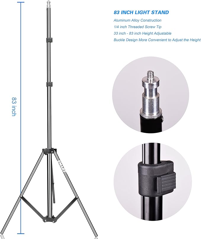 EMART Photography Umbrella Lighting Kit, 400W 5500K Photo Portrait Continuous Reflector Lights for Camera Video Studio Shooting Daylight (2 Packs)