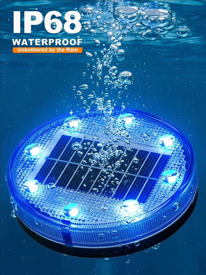 VOLISUN Solar Ground Lights with Remote Control – IP68 Waterproof Color Changing Flat Pathway Lights – RGB Solar Disk Lights with Lens for Yard Walkway Patio Garden Driveway [12 Pack]