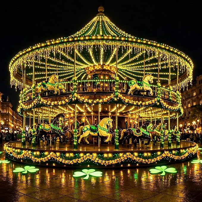 66Ft LED Rope Lights, 16 Color Changing St. Patrick's Day String Lights with Remote, 200 LEDs Outdoor Party Lights for Holiday, Garden, Patio, Décor