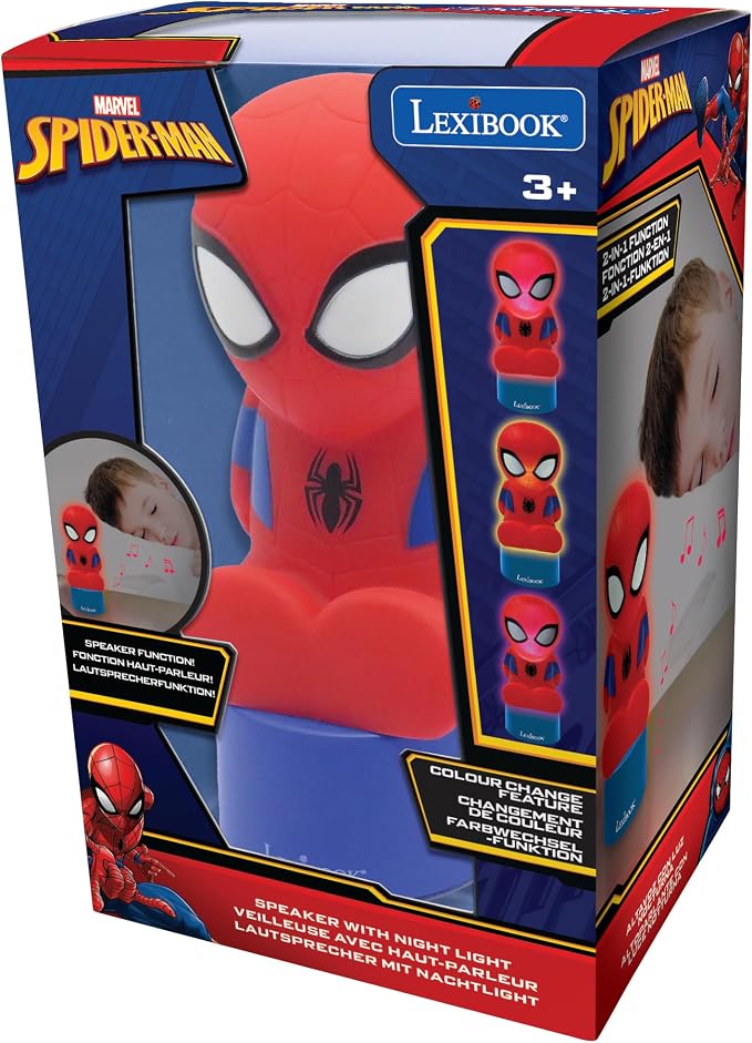 LEXiBOOK, Spider-Man Nightlight Speaker, NS01SP