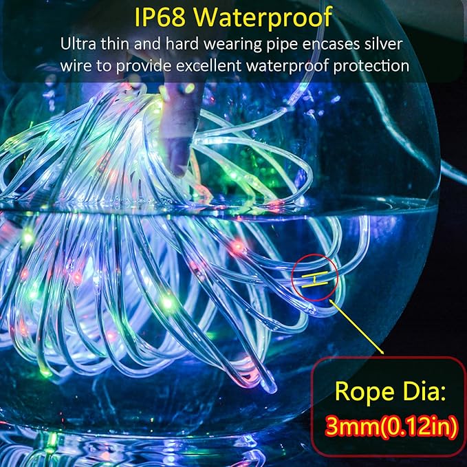 132Ft Green Rope Lights Outdoor Waterproof, 400 LED Color Changing Plug in String Lights with Remote for St. Patrick's Day, Pubs, Garden, Patio Decorations
