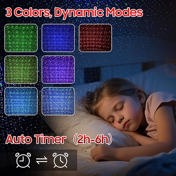 Outdoor Projector Lights, RGB Firefly Laser Lights Outdoor, IP65 Waterproof Garden Landscape Lighting for Yard House Patio Pool, Moving Galaxy Star Show for Summer Party Backyard Decorations