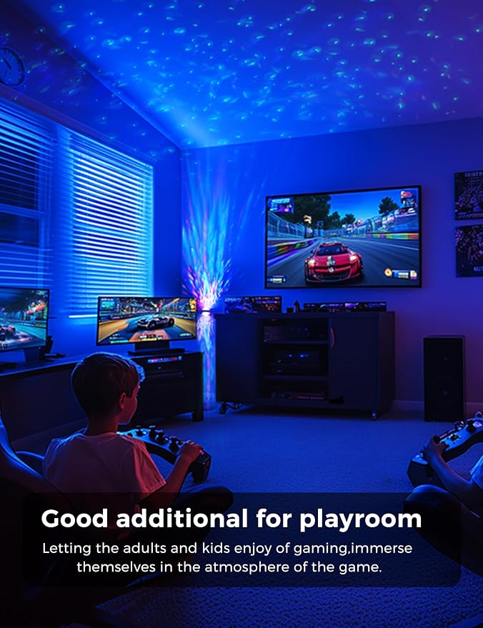 L LOHAS LED Night Light,Night Lights Plug into Wall,Projector Night Light | Dusk to Dawn Sensor,9 Color Changing, Star Projector Galaxy Nightlight for Kids Nursery Playroom Christmas Birthday Gift