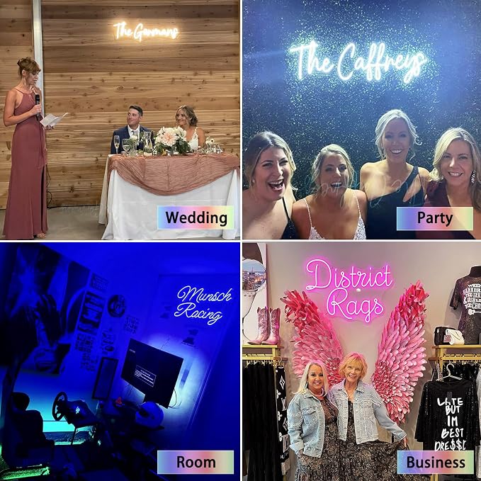 Custom Neon Signs, Neon Light Sign Customizable for Wall Decor | DIY Beauty Light sign, Customize Wall Decorations light for Wedding Bar Salon Beauty Business Light Up Events Birthday Gifts