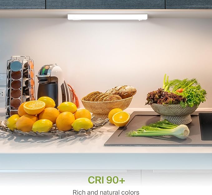 ASD 2 Pack 12 Inch Hardwired LED Under Cabinet Lights, On/Off & 5CCT Switch 2700K-5000K, 5W 442LM CRI90+, Direct Wire Low Profile Linkable Fixture, Dimmable Under Counter Kitchen Lighting, White, UL