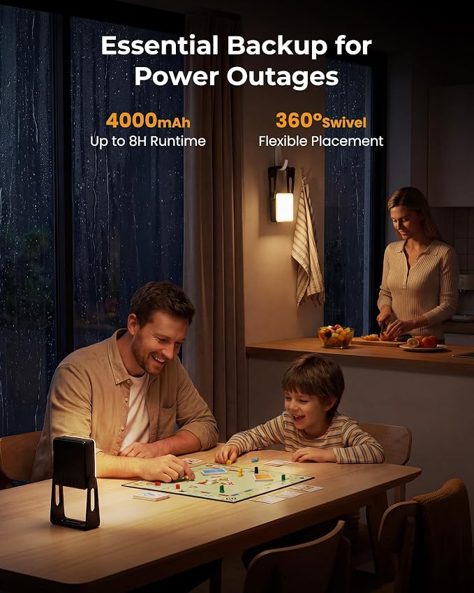 3 Pack Portable Camping Lantern, 4000mAh Dimmable LED Camping Light Flashlight with 360° Stand, 3 Color Modes, Rechargeable Lamp for Power Cuts, 2-in-1 Emergency Lamps Lanterns for Home Power Outages
