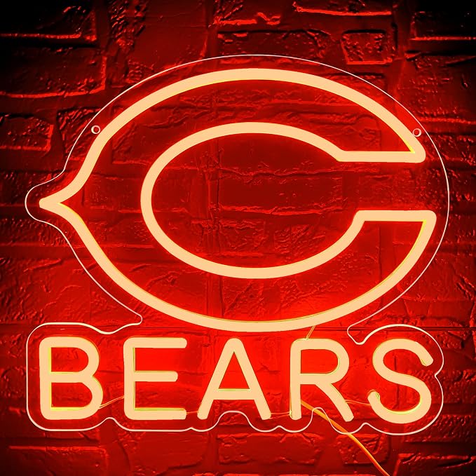 Football Neon Sign for Wall Decor Football Team LED Neon Light for Man Cave | Dimmable Orange Led Light Up Sign for Bedroom Party Club Bar Dorm Garage Decor Birthday Gift for Rugby Fans Size 12.2*13.5 In