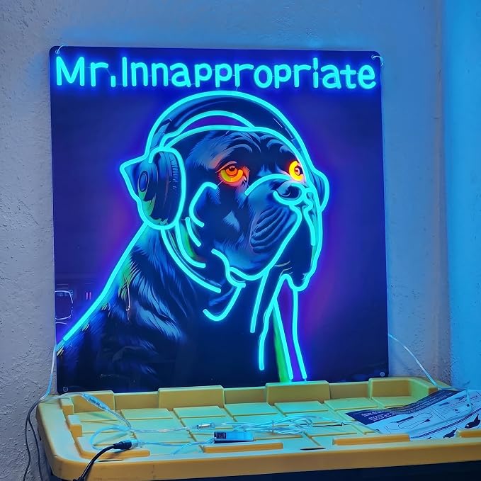 OPBYWE Custom Business Logo Neon Signs, Personalized LED Light Sign with Image Upload for Storefront, Office, Salon & Bar Decor, Commercial Signage Wall Art