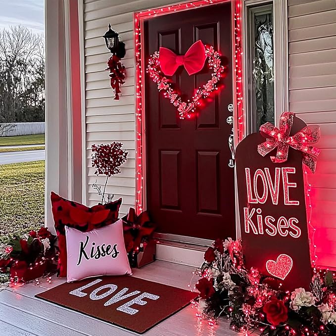 JMEXSUSS 200 LED Red Fairy Lights, 66 ft 8 Modes Red Christmas Lights Indoor Plug in with Wheel, Remote Control Twinkle String Light Outdoor for Christmas Decor