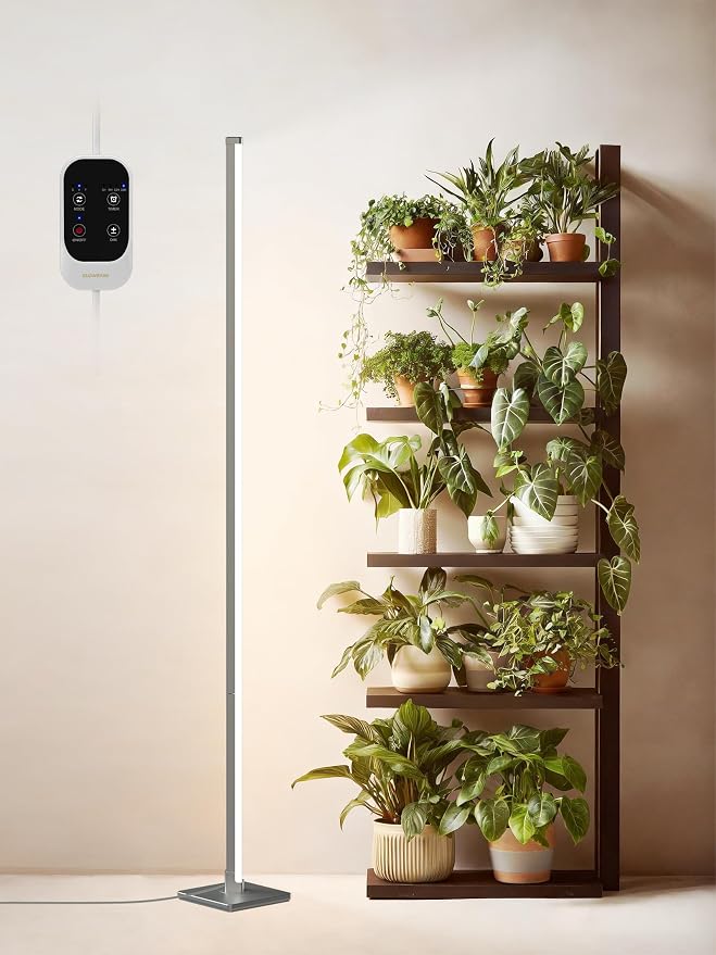 60in Standing Grow Light, Vertical Grow Lights for Indoor Plants | 36W Growing Lights with 3 Light Modes, 268 LEDs Detachable Full Spectrum Plant Lights for Wide Area Coverage in Indoor Plants