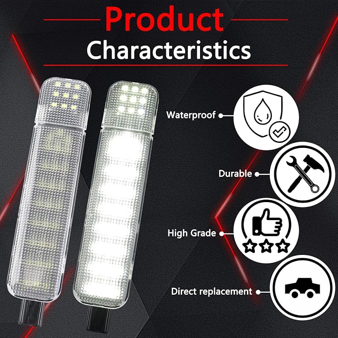 LED Side Door Panel Courtesy Lights Fit for Chevy Sierra GMC C/K | Fit for Yukon Silverado 1500 2500 3500 Avalanche, Suburban, Hum-mer H2 Car Interior Panel Lighting,4 Pcs