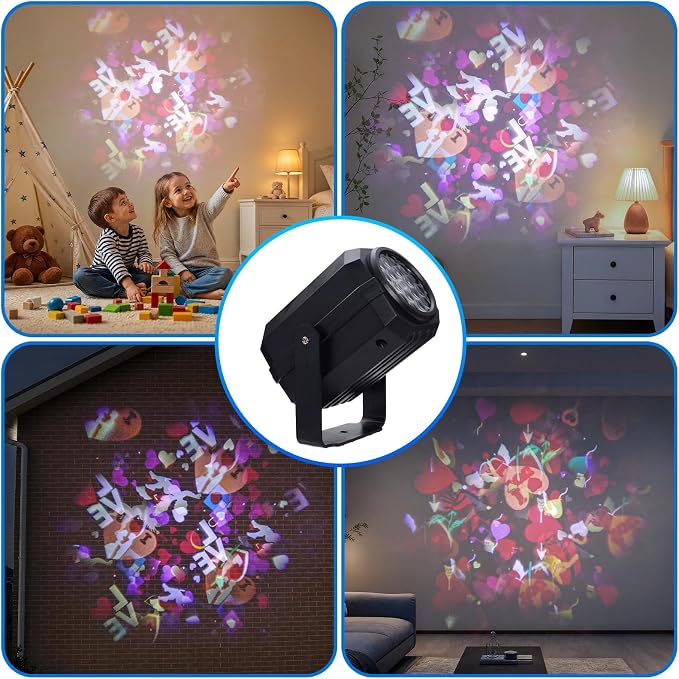 Love Heart Projector Light - 270° Adjustable Night Light Projects Love and Angels, Bedroom Decor for Kids, Ideal Birthday Gift for Boys and Girls