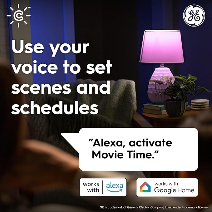 Cync GE A21 Smart LED Light Bulbs, Color Changing Room Decor, Bluetooth and WiFi Light Bulbs, 100W Equivalent, Work with Amazon Alexa and Google Home (4 Pack)