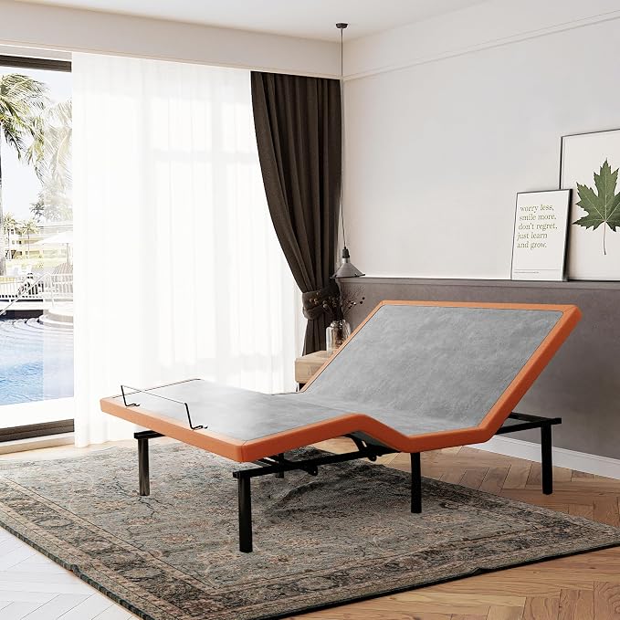 Adjustable Bed Frame Queen - Easy to Install in 5 Minutes, 3000 Series | Adjustable Bed for Massage, Zero Gravity, Under Bed Lights, Wireless Remote, Foot&Head Incline, Smart Bed