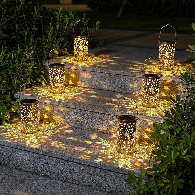 Hummingbird Mmulticolor Solar Lanterns for Outdoor Indoor, Colorful Garden Decor Gifts for Women Mom Grandma Hanging Solar Lights Metal Solar Decoration Outside for Yard, Patio, Backyard, Porch