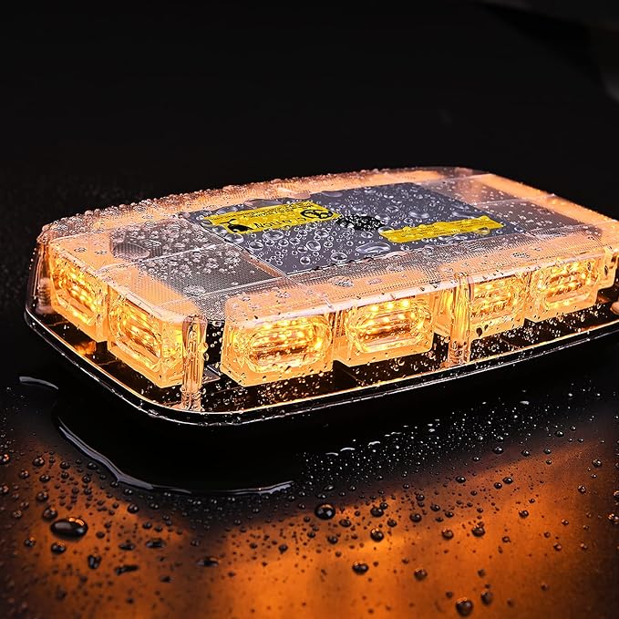 Nilight 2PCS 12 Inch Roof Top Strobe Lights 48LED Hazard Light Emergency Safety Warning LED Flashing Bar Magnetic Mount 12V 24V for Cars Trucks Snow Plow Construction Vehicles