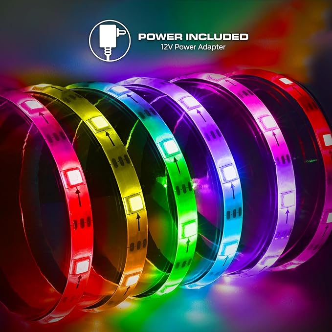 Monster Smart RGB+IC LED Strip Lights 50ft – Sound Reactive Strip Lights for Bedroom, App & Voice Control, RGB Light Strip for Room, Alexa Google Home, Razer Chroma Sync - 270 RGB+IC LED Lights