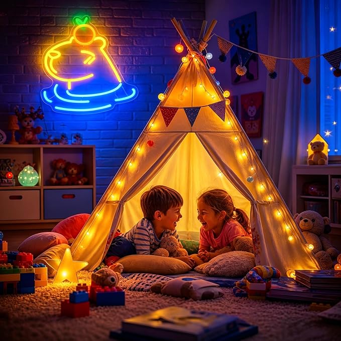 Capybara Neon Sign Led Sign Neon Signs for Wall Decor Neon Lights | Capybara Led Light Up Sign, Blue Yellow Game Room Decor, Boys Girls Gift, Party, Wall Decor, 5V USB Powered