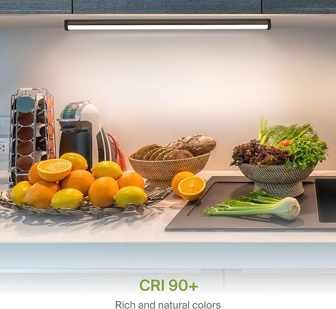 ASD Swivel LED Under Cabinet Lighting Bronze, 24 Inch 12W, Hardwired or Plug-in, 2700K/3000K/4000K, Hi/Low Switch, Rotatable Lens, Dimmable Linkable Under Counter Light for Kitchen, ETL & Energy Star