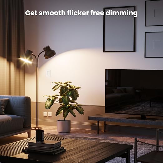 Feit Electric Dimmer Switch Remote, Wireless Smart Lighting Control, Push-Button Dimming, Beacon Control for Up to 4 Wired Dimmers, Battery-Powered (CR2032 Button Cell, 4-Year Life), DIM/Companion