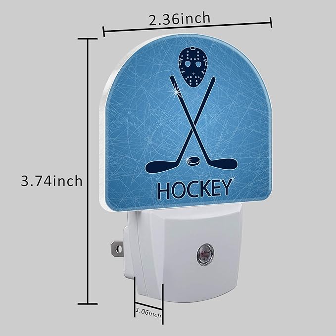 Hockey Mask Night Light with Dusk to Dawn Sensor for Kids & Adults, Room Decor, Hallway, Kitchen, Bathroom, Nursery, Stairs