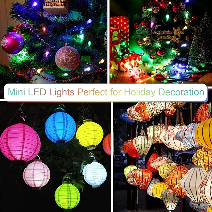 Non-Blinking LED Balloon Lights for Balloon Paper Lantern Party Decoration (Red, Pack of 12)