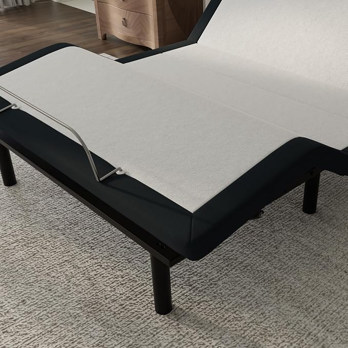 Blissful Nights e4 Queen Adjustable Bed Base Frame with Zero Gravity, Massage Motors, Anti-Snore, USB Charging, Nightlight, Wireless Remote, 10-Year Warranty, and No Tools Required Assembly