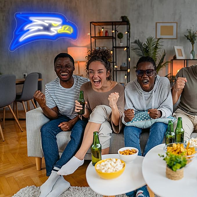 University Neon Sign for Wall Decor Football Neon Light for Man Cave | Dimmable University Led Sign for Fans, Bedroom, Dorm, Game Room,Bar Party Decor, Birthday Gifts for Men 14.1*7.9In