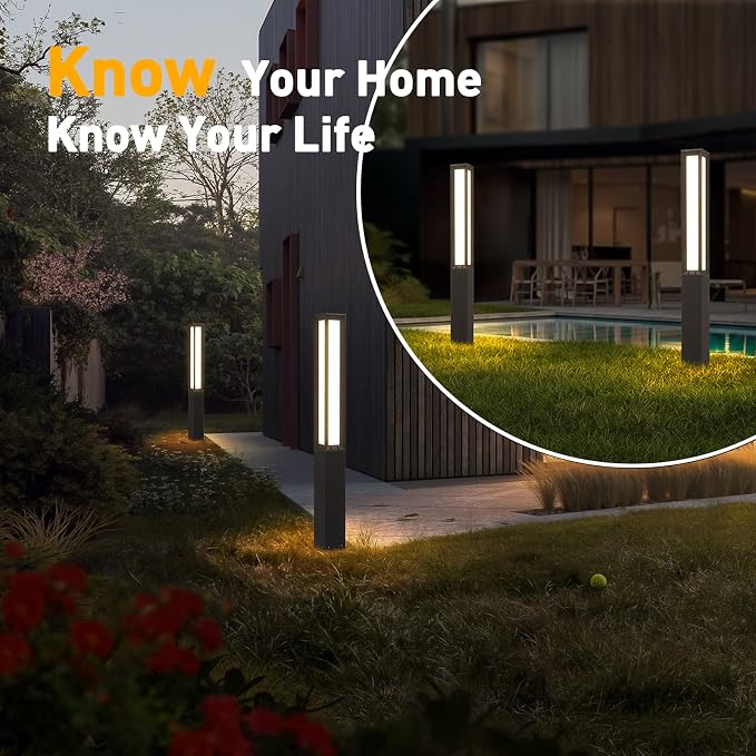 MVBT 71 Inches High Landscape Path Light, Outdoor Modern Luxury LED IP54 Waterproof Landscape Bollard Lighting for Lawn Patio Courtyard Driveway Pathway Decoration with High Voltage Wired