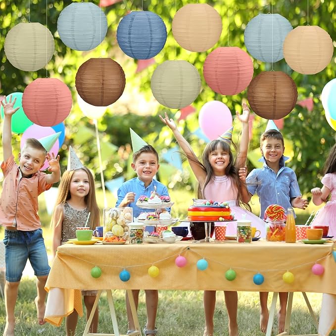 12 Pcs 10 Inch Hanging Paper Lanterns Party Decorations Boho Classroom Decor for Birthday Back to School Party Decoration for Classrooms Wedding Birthday Ceilings