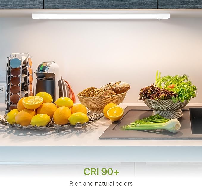 ASD 40 Inch Hardwired LED Under Cabinet Light, On/Off & 5CCT Switch 2700K-5000K, 20W 1814LM CRI90+, Direct Wire Low Profile Linkable Fixture, Dimmable Under Counter Kitchen Lighting, White, UL