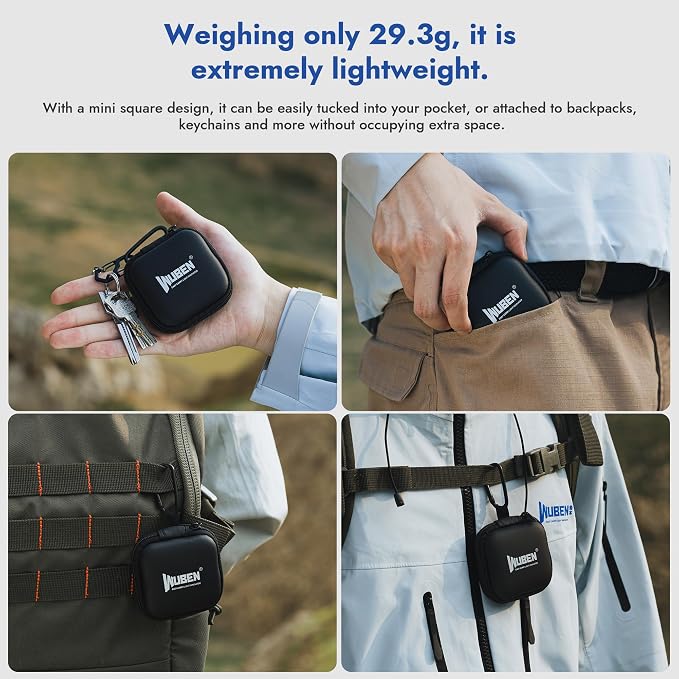 WUBEN G5 Flashlight Holster, EDC Portable Mini Flashlight Pouch, 75*75*30mm | EVA Storage Pouch, Compact Portable Carry Case for EDC Tools, Headphones & Small Accessories (Flashlight Not Included)