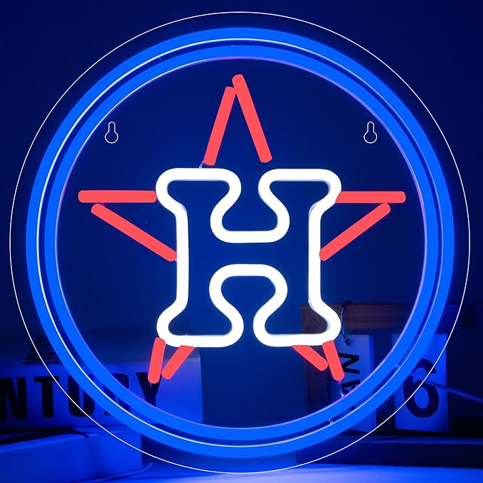 Baseball Neon Sign for Wall Decor Baseball LED Light Up Sign Basebal Wall Decor Sports Neon Lights for Club Garage Bedroom Man Cave Bar Sports Gifts for Men Teen Boys Fans,Size 13.4 * 13.4 in(XD139)